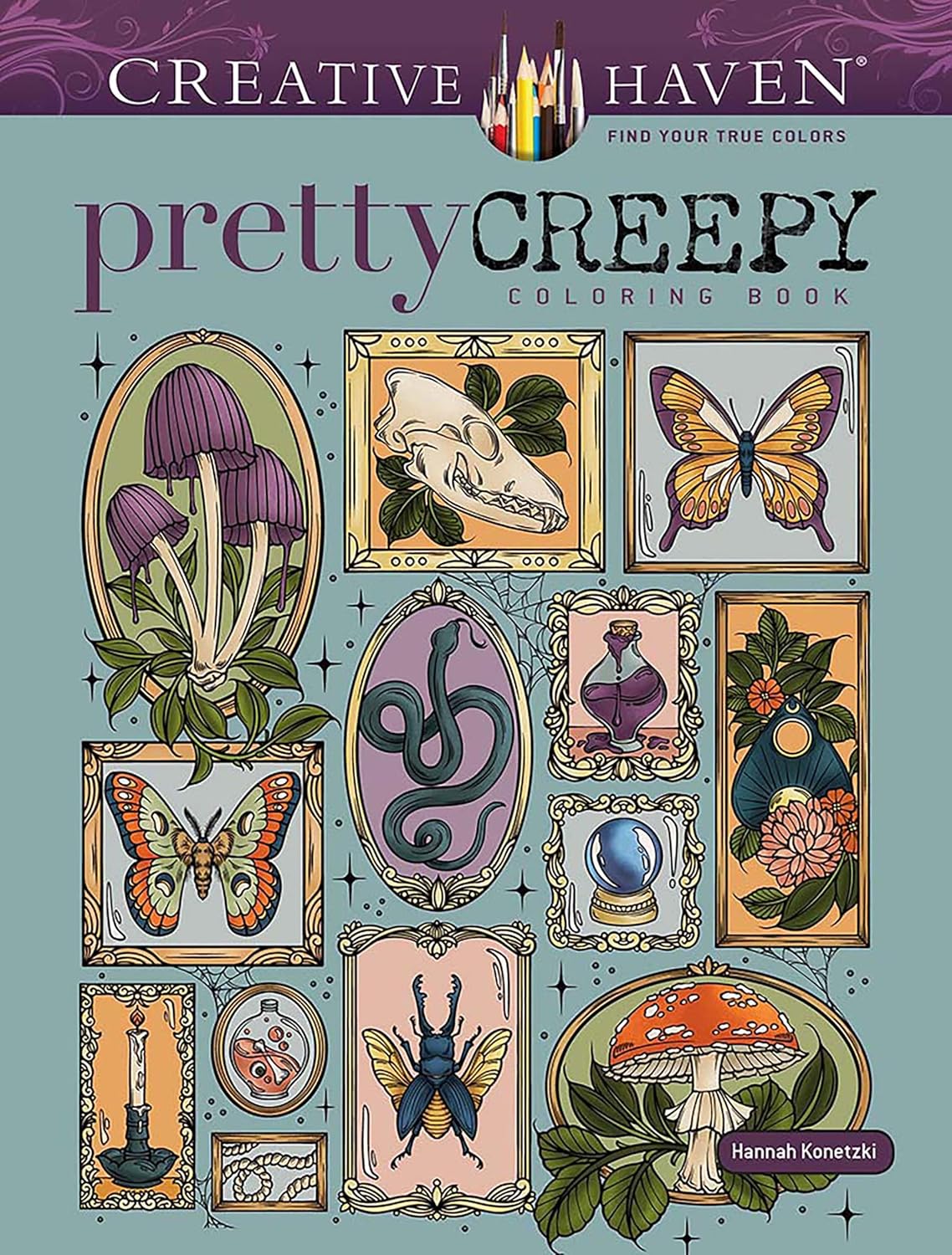 Creative Haven Pretty Creepy Coloring Book (Adult Coloring Books: Holidays & Celebrations)
