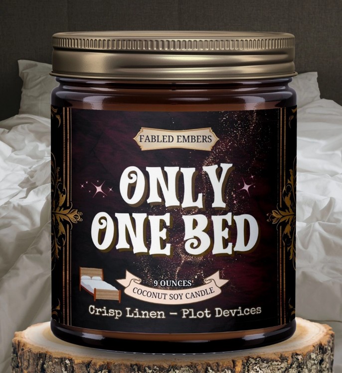 Only One Bed (Oh Nooo) Book Trope Candle