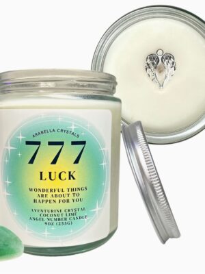 777 Luck Angel Number Candle