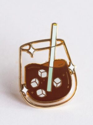 Iced Coffee Enamel Pin