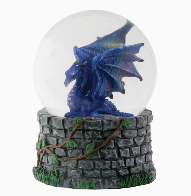 Midnight Dragon Water Globe