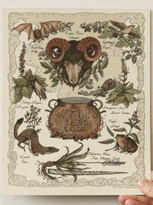 Witch's Herb Code Print