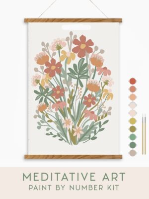 Wildflowers Meditative Art Paint By Number Kit