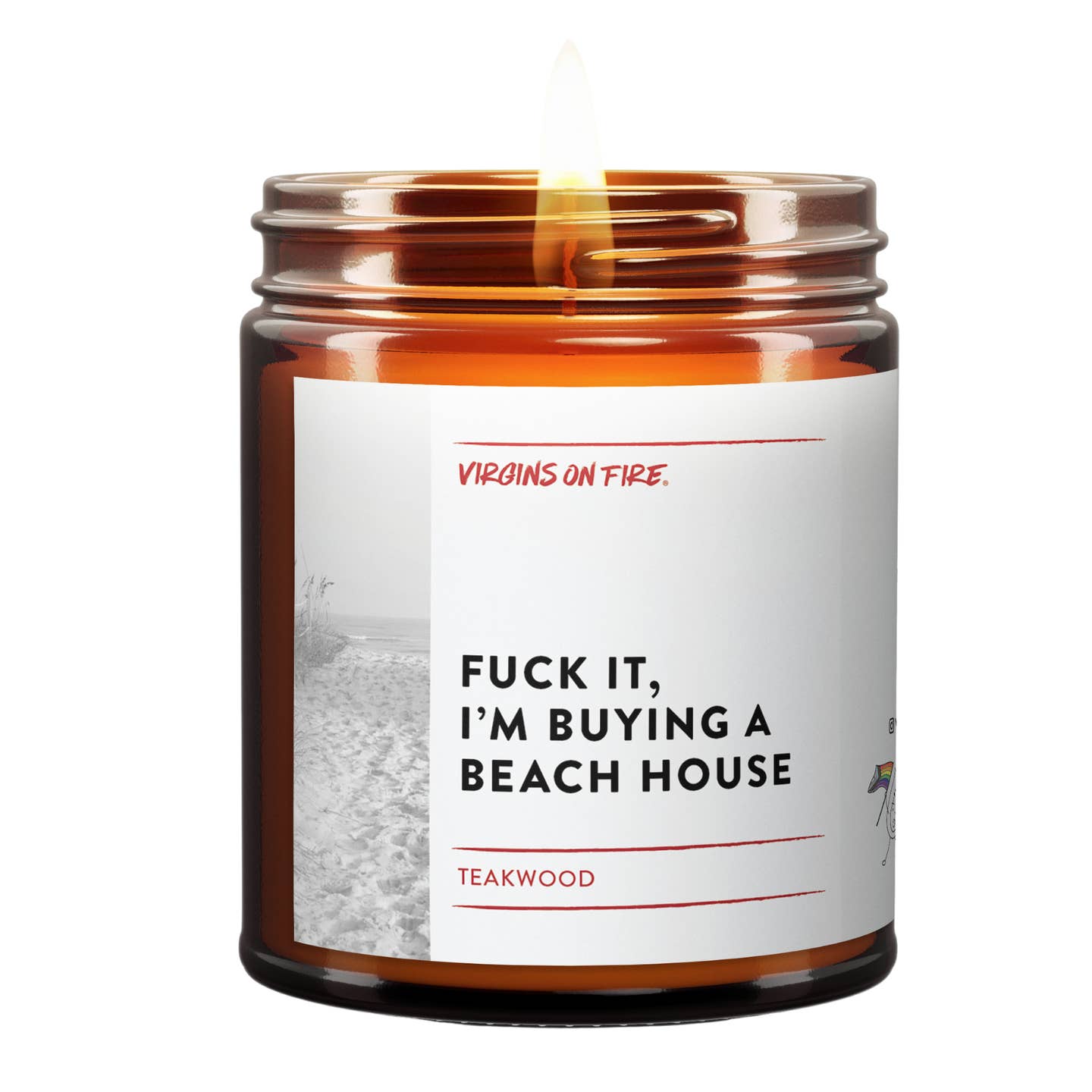 FUCK IT, I'M BUYING A BEACH HOUSE (Teakwood)Soy Candle