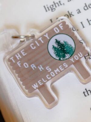 Forks Washington Sign Acrylic USB-C Dust Plug Kindle Charm