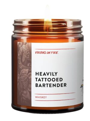HEAVILY TATTOOED BARTENDER (Whiskey Scented)Soy Candle