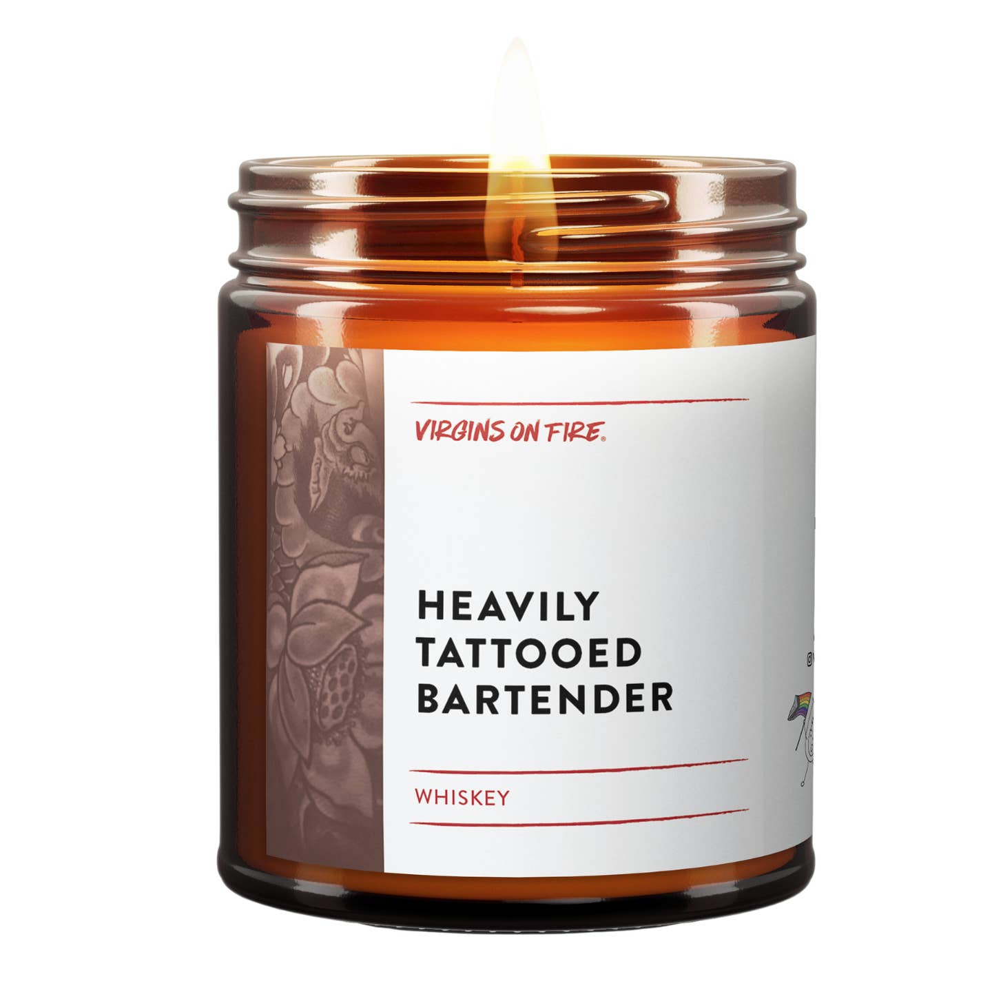 HEAVILY TATTOOED BARTENDER (Whiskey Scented)Soy Candle